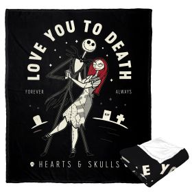 Disney / Nightmare Before Christmas, Love 2 Death, Silk Touch Throw Blanket, 50"x60"