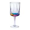 Rainbow Diamond Plastic Wine Glasses Set of 4 (16oz), BPA Free Acrylic Wine Glass Set, Unbreakable Red Wine Glasses, White Wine Glasses