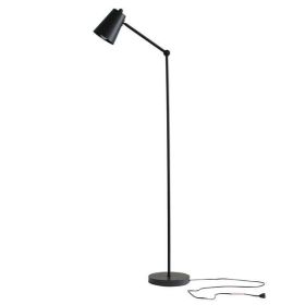 64 inch Black Architect Floor Lamp, Matte Metal Finish