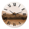 Designart 'Minimalist Terracotta Landscape' Modern Wall Clock