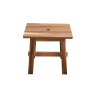 Acacia Wood Stool Rectangle Top Chairs Best Ideas End Tables For Sofas Sub-stool for Living Room Bedside Strong Weight Capacity Upto 250 LBS, Natural