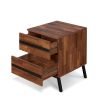 ACME Karine End Table in Walnut & Black 80622