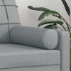 Throw Pillows 2 pcs Light Gray √ò5.9"x19.7" Fabric