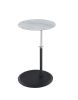 Orbit 15.5" End Table with Height Adjustable Gray Marble Textured Top