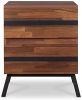 ACME Karine End Table in Walnut & Black 80622