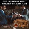 Whiskey Gift Set 14 pcs Whiskey Bottle and Old Fashioned Glasses 2 pcs Cocktail Smoker in Wodden Box with Wood Chips Whickey Stones 6 pcs included Gif