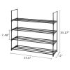 2 Set 4 Tiers Shoe Rack Shoe Tower Shelf Storage Organizer For Bedroom, Entryway, Hallway, and Closet Gray Color