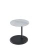 Orbit 15.5" End Table with Height Adjustable Gray Marble Textured Top