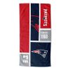 [Personalization Only] OFFICIAL NFL Colorblock Personalized Beach Towel - Patriots