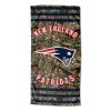 Patriots OFFICIAL NFL Realtree "Stripes" Beach Towel; 30" x 60"