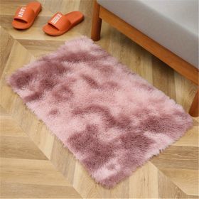 1pc, Tie-Dyed Plush Shag Furry Area Rug for Bedroom, Living Room, Nursery, and Kids Room - Ultra Soft and Fluffy, Washable, Non-Shedding, and Perfect (Color: Tie Dye Pink, size: 23.62*35.43inch)