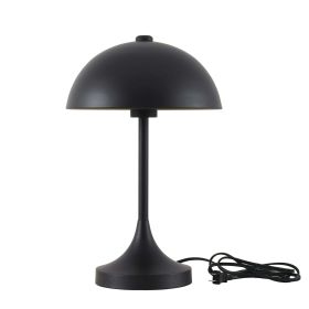 18" Modern Dome Touch On/Off Table Lamp (Color: Black)