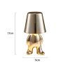 Bedside Touch Control Table Lamp;  Creative Little Golden Man Decorative Thinker Statue LED Desk Lamp