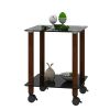 1-Piece Side Table ;  2-Tier Space End Table ; Modern Night Stand;  Sofa table;  Side Table with Storage Shelve