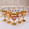 30/40ML Aluminum Alloy Wine Glasses Retro Dinnerware Goblet Vintage European Style Spirit Vodka Champagne Glasses Bar Home Decor