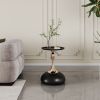 Luxury Design Iron End Table, Minimalist Round Side Table for Small Space